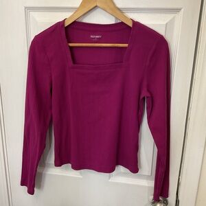 Old Navy Women's Fuchsia Long Sleeve Tee